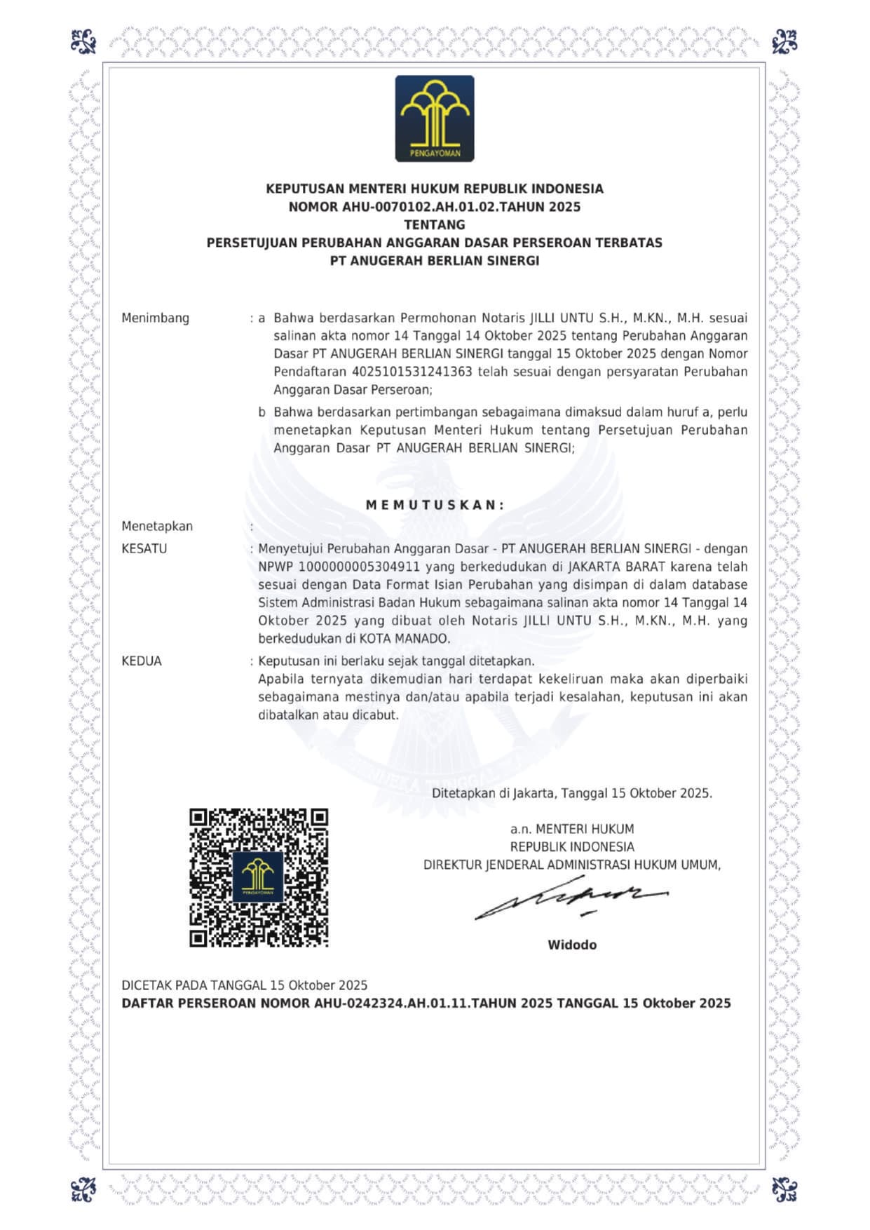 Sertifikat Standar Mutu